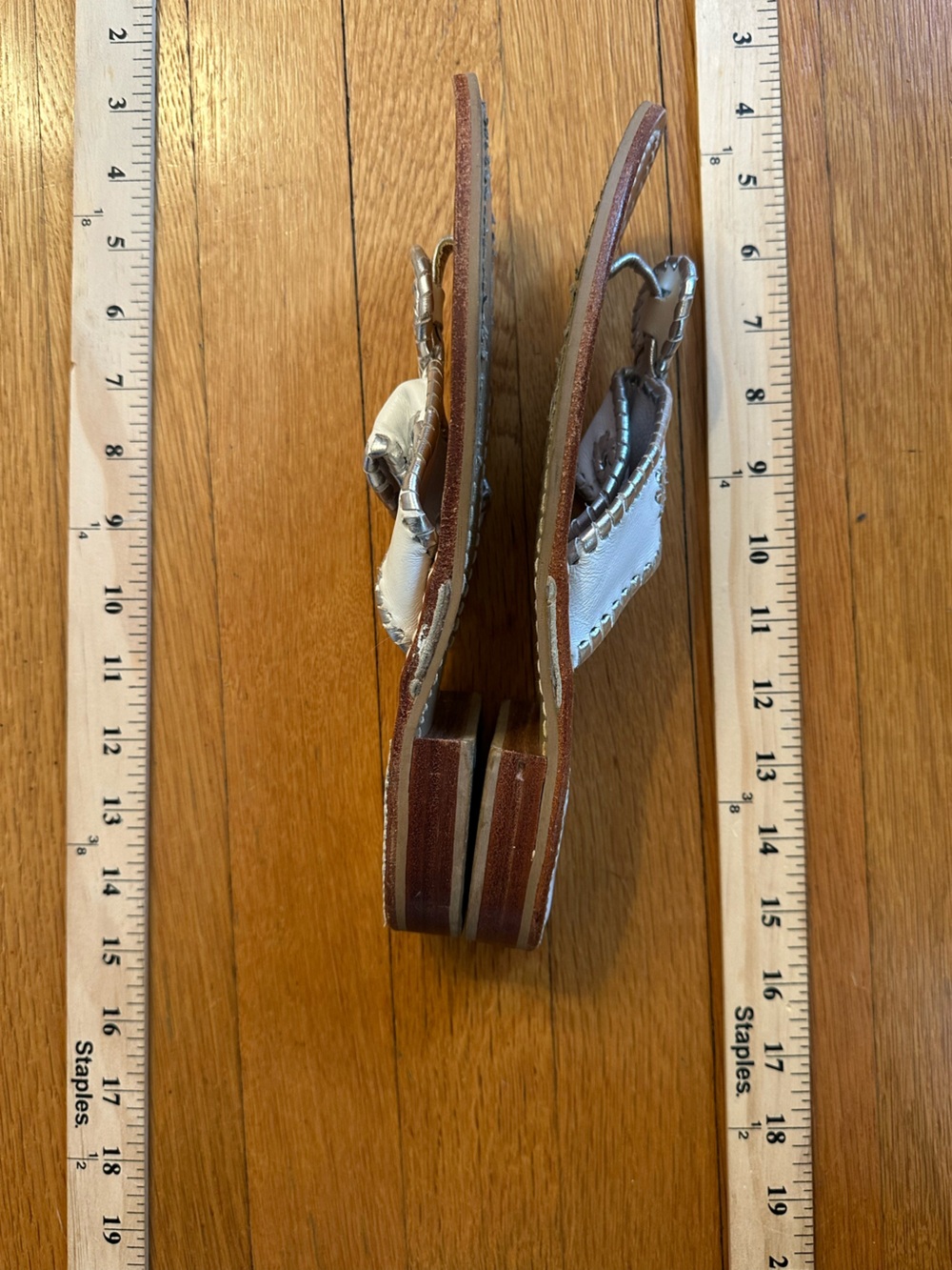 Jack Rogers White Leather Navajo-Style Medallion Sandals Boho Festival - Picture 6 of 9